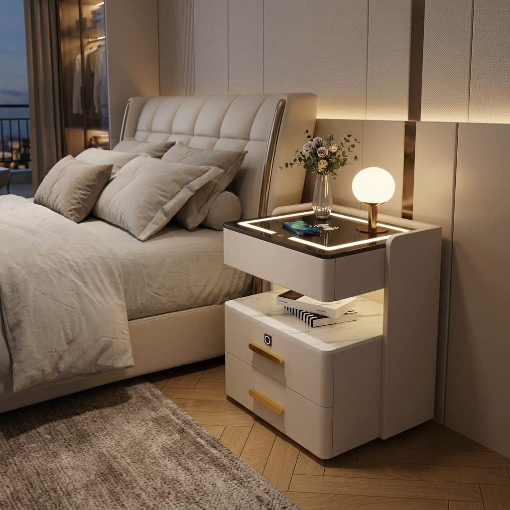Vallean smart bedside table