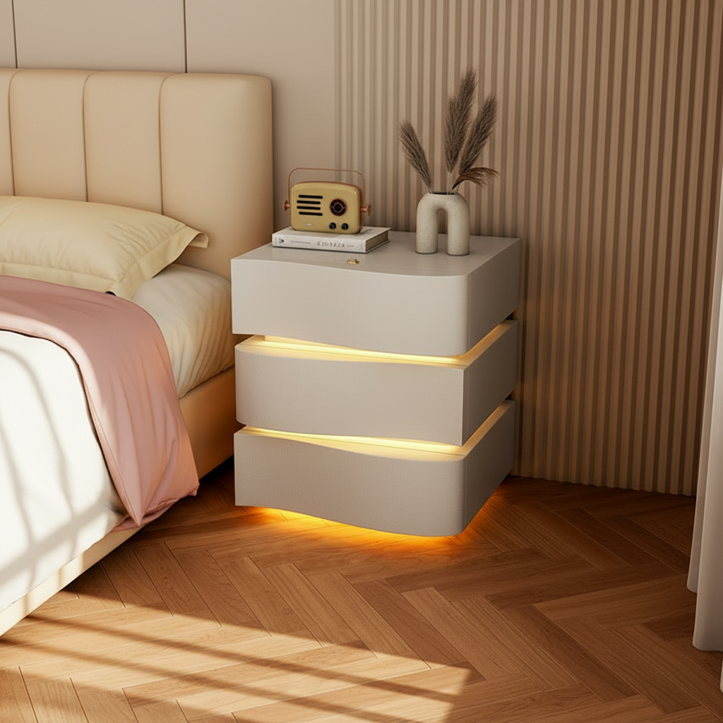 Nachttisch 3-Line mit LED-Beleuchtung
