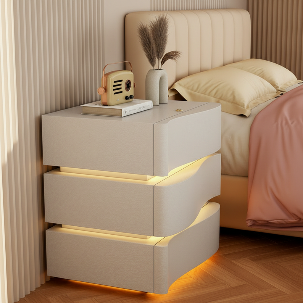 Nachttisch 3-Line mit LED-Beleuchtung