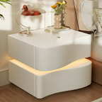 2-Line Bedside Table with LED Lighting