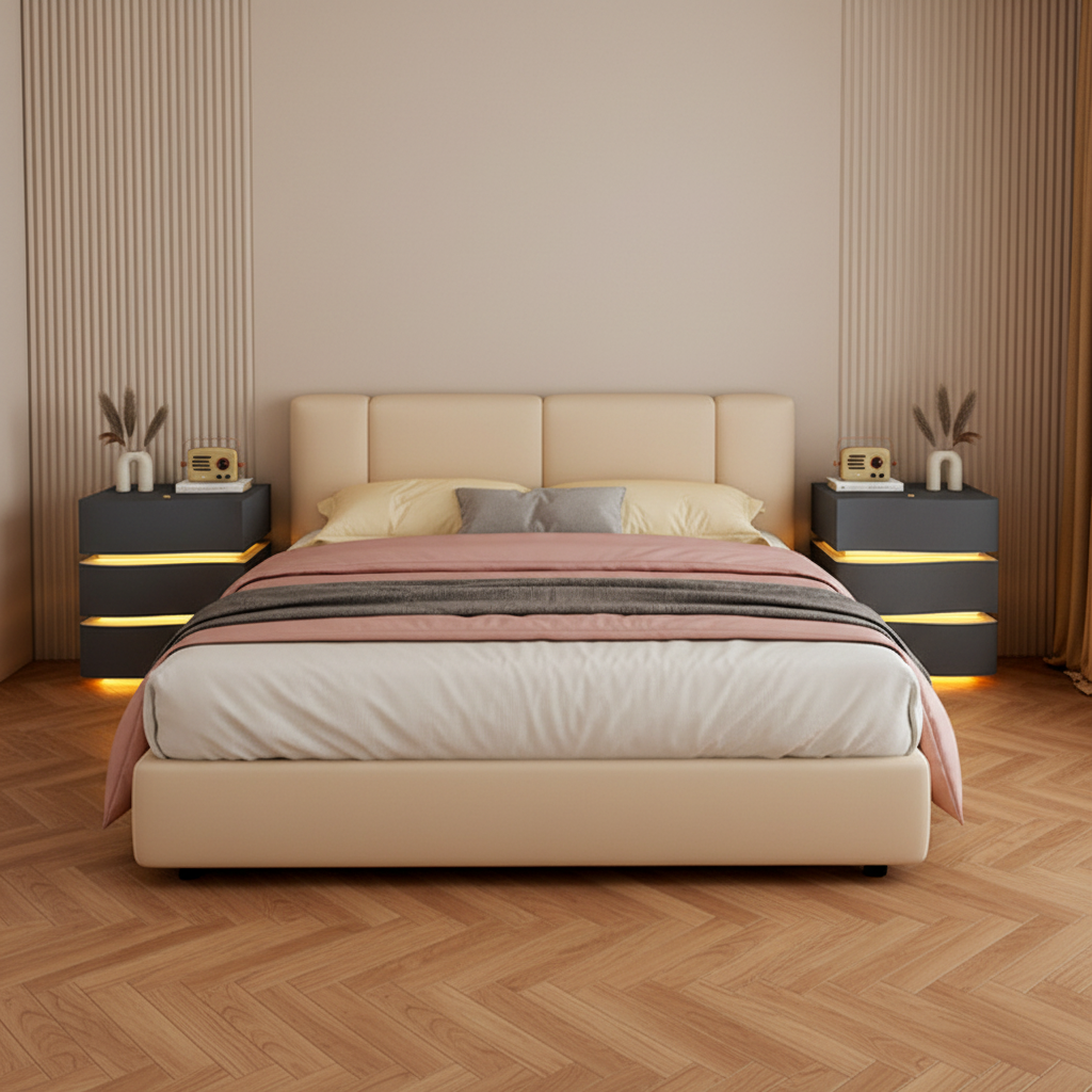Nachttisch 3-Line mit LED-Beleuchtung