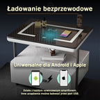 Nachttisch Nexor mit kabelloser Ladefunktion, LED-Beleuchtung und Fingerabdrucksperre