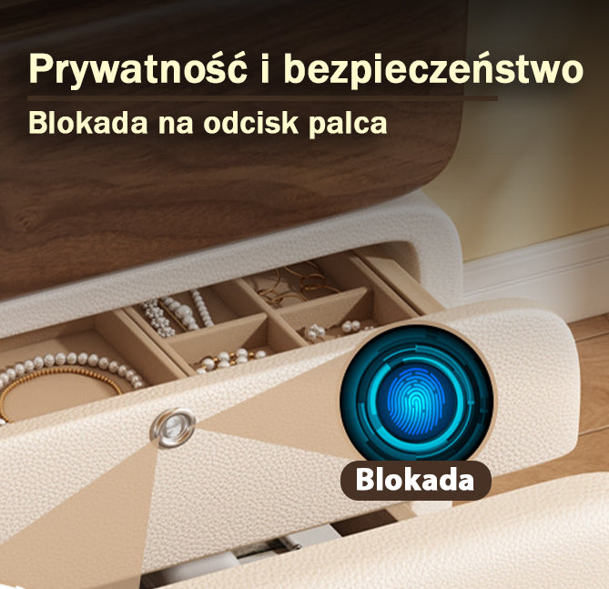Nachttisch CubeWood mit Fingerabdruckschloss