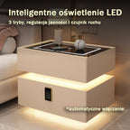 Nachttisch Lumo mit kabellosem Laden, Bluetooth-Lautsprecher, LED-Beleuchtung und PIN-Sperre
